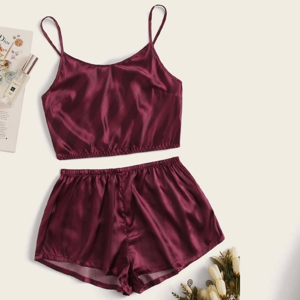 Satin Silk Camisole Pajama Set